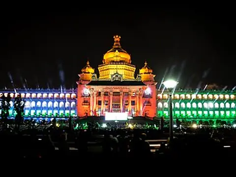 Vidhana Soudha, lit up